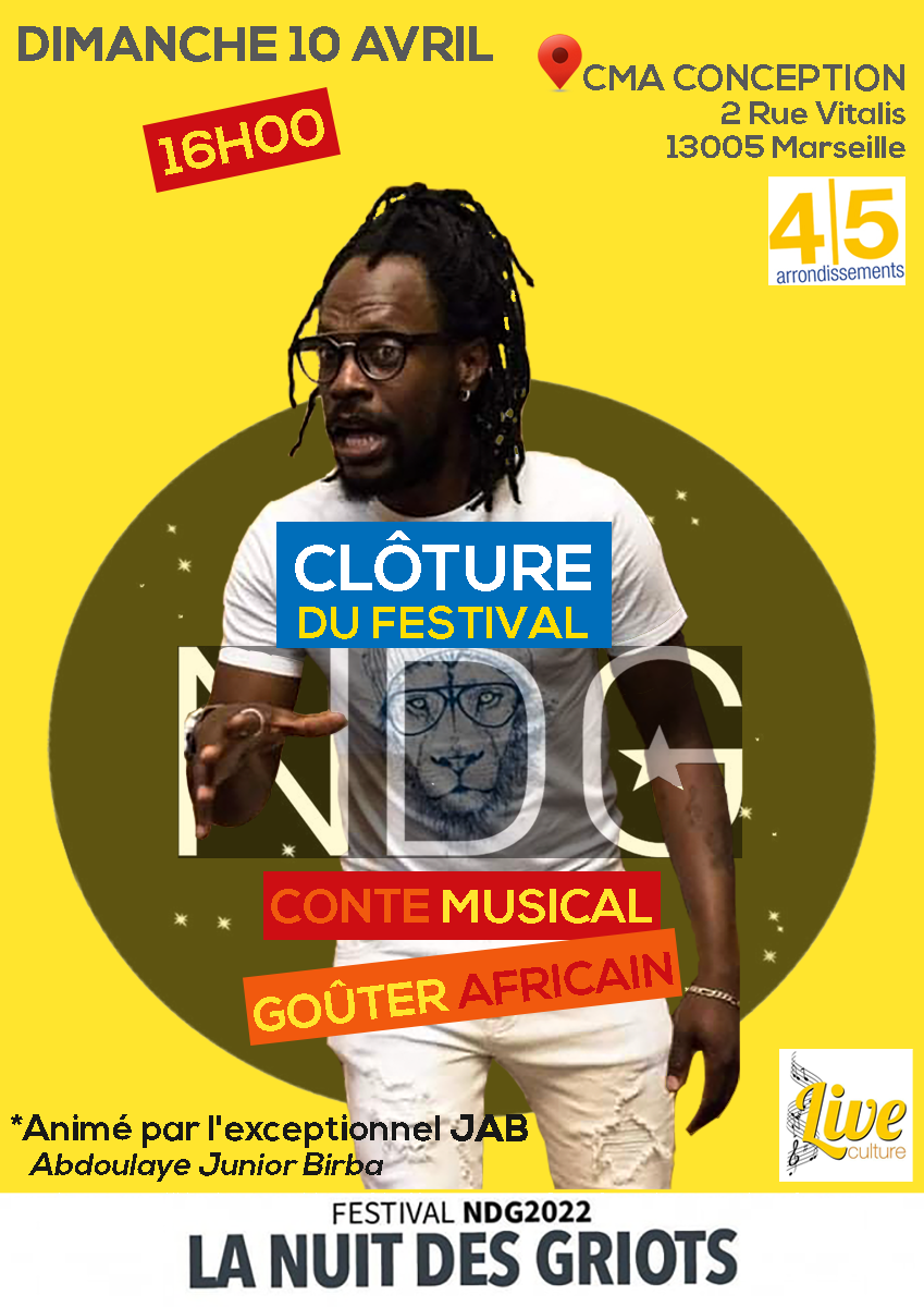NDG2022 Affiche Festival La Nuit Des Griots NDG 2022 Marseille